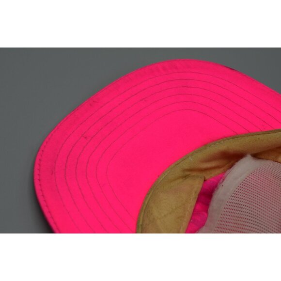 Plimley Mopar Autopar Neon Pink Adjustable Snapback Hat Vtg 100% Nylon - Picture 6 of 9